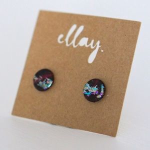 Oil slick Stud Earrings (G)